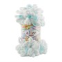 Пряжа Alize Puffy Color 100% Микрополиэстер 100гр №6491 белый/мятный 118934 - фото 33894