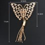 Декор д/сумки бабочка с кисточкой металл - фото 34523
