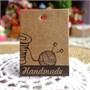 Бирка картон "Handmade" 3*4см, н-р 100шт 120161 - фото 35572