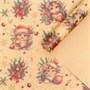 Бумага упаковочная новогодняя "Котик", бурый крафт, 80 г/м2 ,50*70 см. 121340 - фото 38226