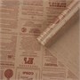 Бумага упаковочная крафт "Винтажная газета", коричневая, 0,72*10 м, 50 г/м² 121375 - фото 38261