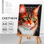 Скетчбук А4, 40л. 100г/м «Кот» 124544 - фото 41649