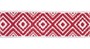 Лента жаккардовая 35 мм "Gamma" DBTRJ-97 УЗОР красный/белый 126019