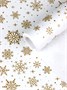 Бумага упаковочная новогодняя крафт, «Снежинки», на белом 75г/м² 0.72*10м 126329