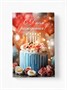 Открытка поздравительная «С днём рождения», 19*29см, торт 126395