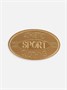 Термоаппликация Sport, 4.8*8см, светло-бежевая 126850