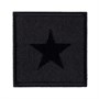 Термоаппликация №4720А квадрат со звездой черный 5.3*5.3см 127128