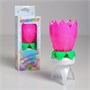 Свеча для торта музыкальная "Тюльпан", крутящаяся, розовая, 14,5×6 см 25550 - фото 6558
