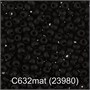 Бисер Чехия "GAMMA" круглый 3 10/0 2.3мм 5г 1 сорт C632mat чёрный мат. (23980) 7755 - фото 7330