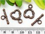 Тоггл Сердечко с цветочками 18,5*14мм и 21*8,2мм Античная медь (литьё) 10594 - фото 8062