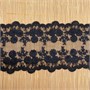 Кружево вышитое на фатине 9,5 см черный 101973 - фото 9711